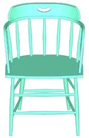 Caboose Chairs - Custom Wood Chair Finish Green