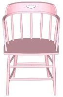 Caboose Chairs - Custom Wood Chair Finish Pink