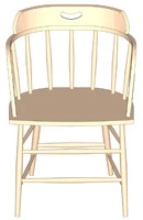 Caboose Chairs - Custom Wood Chair Finish Tan