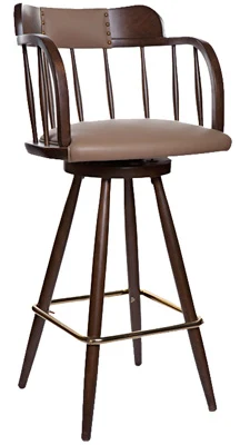 Caboose Armrest Bar Stool With Optional Upholstered Seat And Back