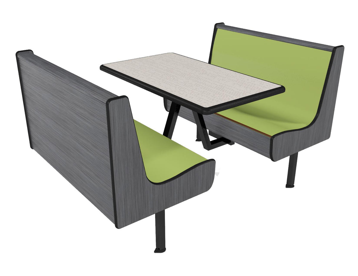 ColorCourt Deluxe Curved Seat Plastic Laminate Booth – Petersen Furniture
