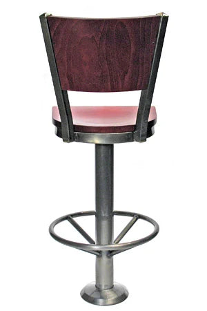 Wood Back Fast Food Upholstered or Wood Seat Counter Stool