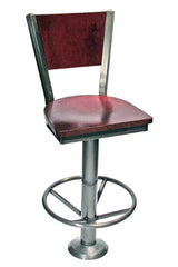 Wood Back Fast Food Upholstered or Wood Seat Counter Stool