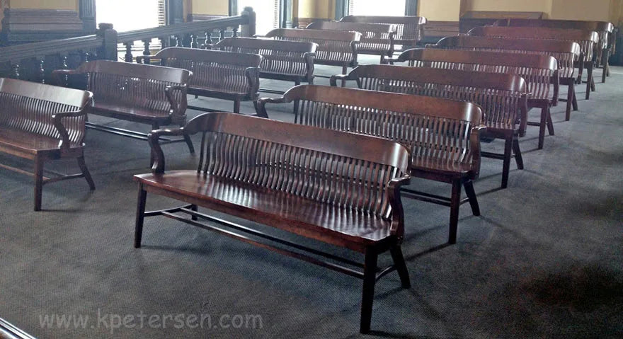 Oak Courthouse Benches
