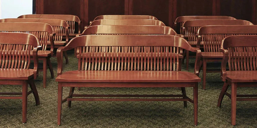 Oak Courthouse Benches