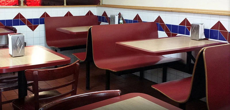 QUICK SHIP Wall Style Laminated Contoured Booths – Petersen Furniture