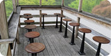 Lucky Wood Seat Bolt Down Soda Fountain Counter Stools