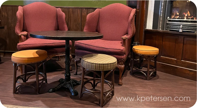 Backless Bentwood Pub Chairs Installation