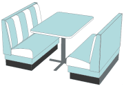 Channel Back Upholstered Restaurant Booth