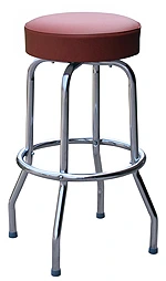 QUICKSHIP Economy Chrome Bar Stool Wine Vinyl