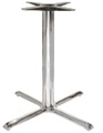 Chrome Crossfoot Bar Table Base Budget Style 36 X 36