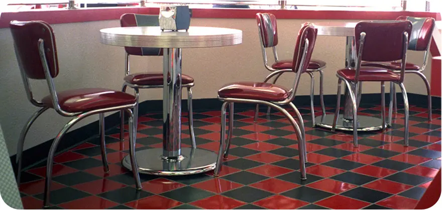 Stamped Steel Round Bottom Chrome Table Base Installation