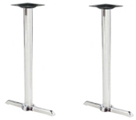 Chrome End Bar Table Bases Budget Style