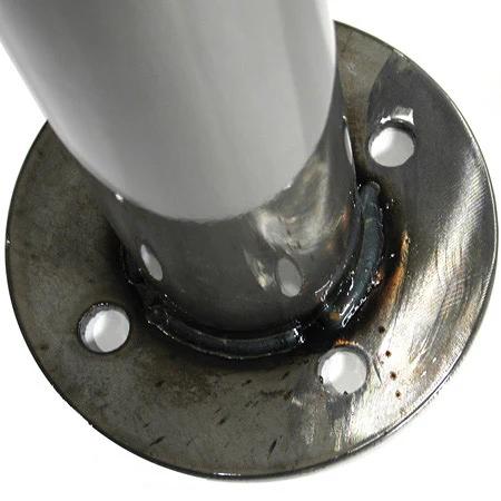 Industrial Clearcoat Finish Bolt-Down Table Base Detail