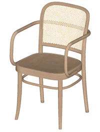 Closeout Bentwood Armchair Veneer Seat Drawing