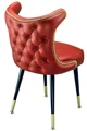 3516 Retro Nail Trim Club Chair With Brass Legs