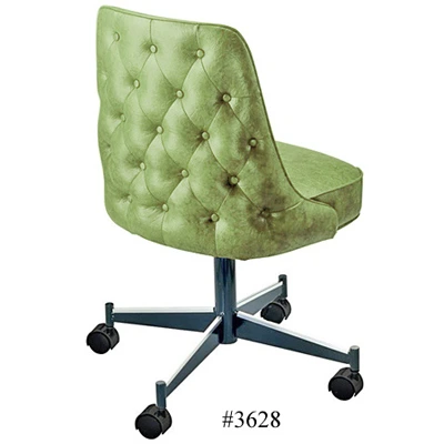 Diamond Tufted Upholstered Club Chair With Casters 3628
