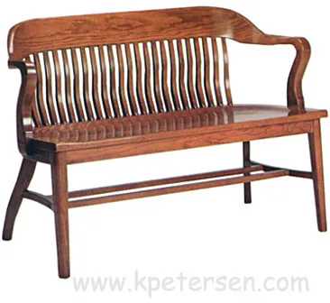 Oak Courthouse Bench 47 Inches