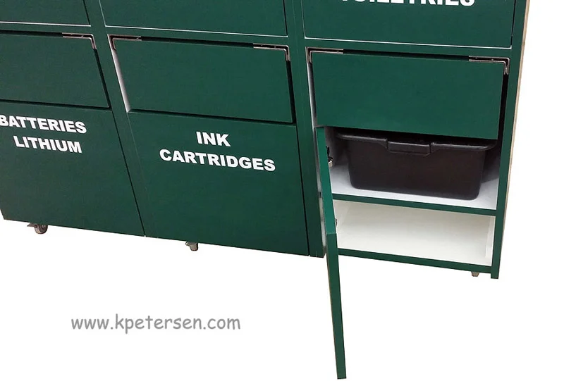 Custom Multiple Recycling Cabinet For Municipal Department Interior View Detail
