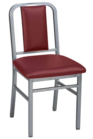Deco Steel Restaurant Chair with Upholstered Seat and Back