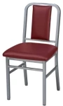 Deco Steel Restaurant Chair with Upholstered Seat and Upholstered Back