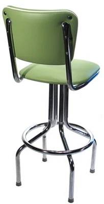 Retro Chrome Diner Chair Seat Bar Stool Rear View