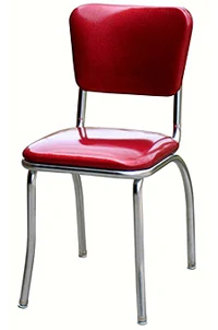 QUICKSHIP Standard Chrome Diner Chair Zodiac Glitter Burgundy Red Vinyl