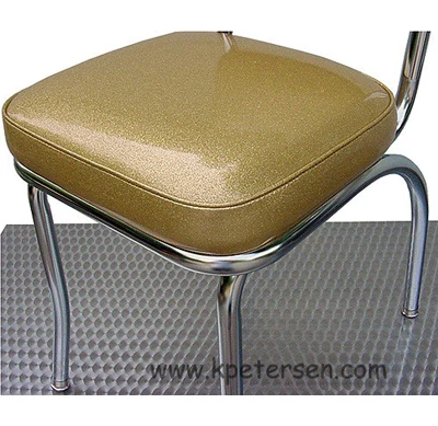 Deluxe Diner Restaurant Chair Gold Glitter Vinyl Detail