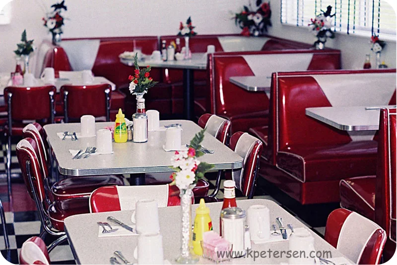 Chrome V Back Diner Deluxe Chair Restaurant Installation