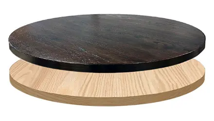 Drop Edge Wood Restaurant Tables Round