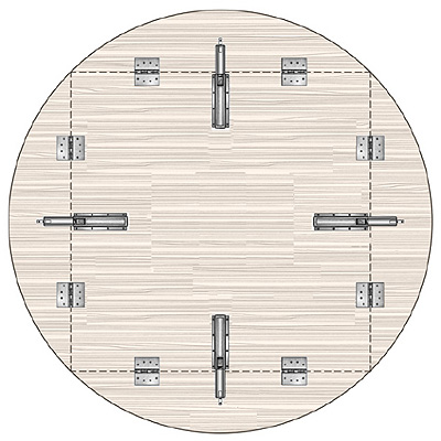 Dropleaf Restaurant Table Underside Detail