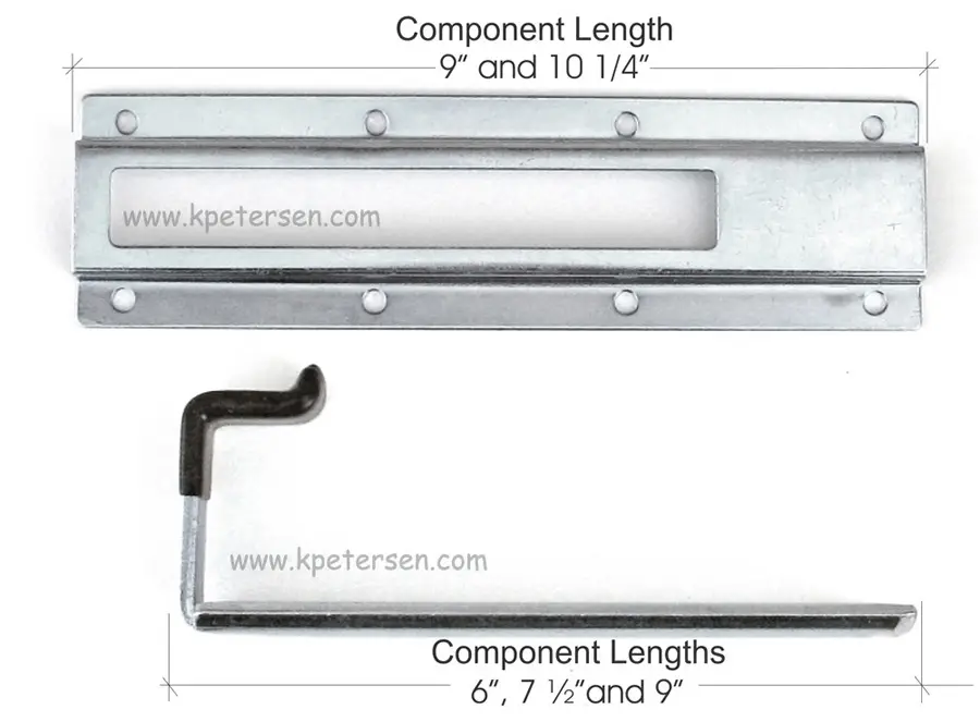 Dropleaf Table Hardware Detail Component Lengths