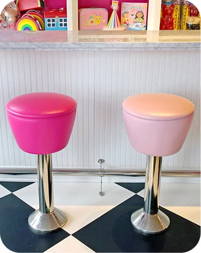 Drum Seat Bolt Down Counter Stool Installation Detail