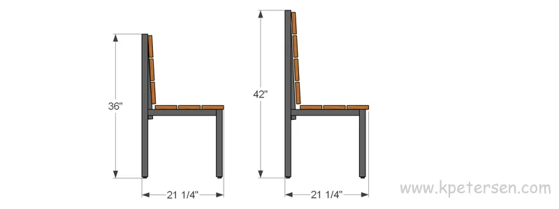 Urban Industrial Steel Frame With Heavy Wood Slat Seats Restaurant Booth Elevation Drawing