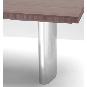 Elliptical Stainless Steel Table Leg Detail