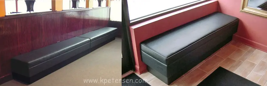Flat Seat Upholstered Restaurant Waiting Benches