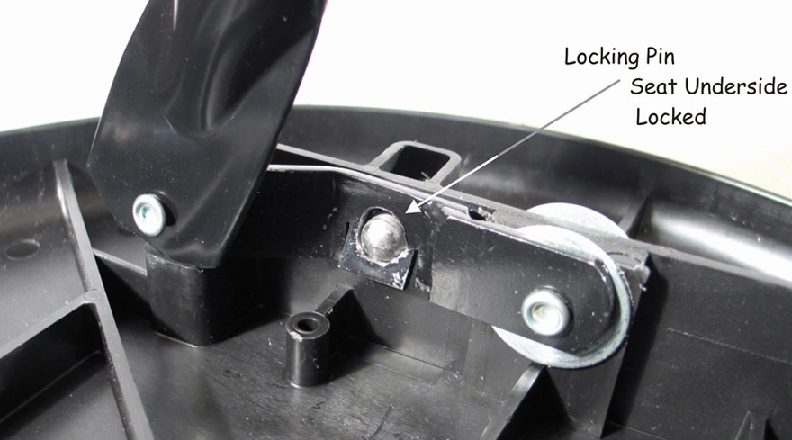 Folding Bar Stool Seat Underside Detail Locked