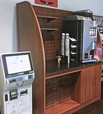Arch Sided, Free Standing Style, Micro Market Coffee Merchandiser Detail