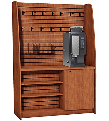 Arch Sided, Free Standing Style, Micro Market Coffee Merchandiser Cabinet