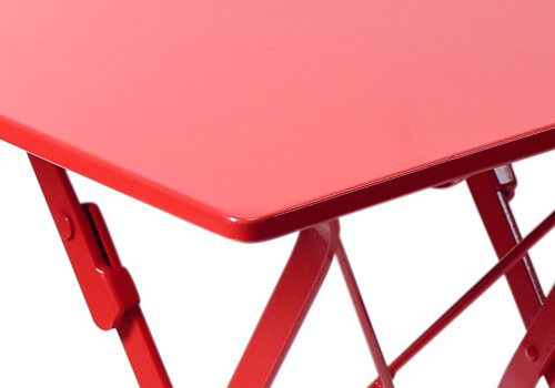 Square Steel Outdoor Folding Table Detail
