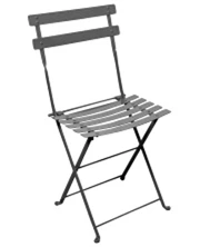 French Garden Steel Folding Chair Black