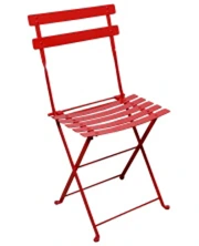 French Garden Steel Folding Chair Red