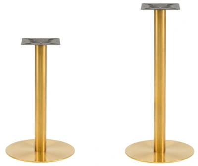 Gold Stainless Steel Table Bases Dining Height, Bar Height