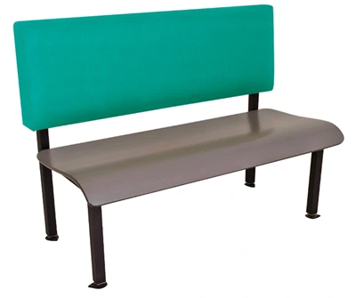 Horizon Laminated Plastic with Upholstered Backrest Restaurant Booth Single