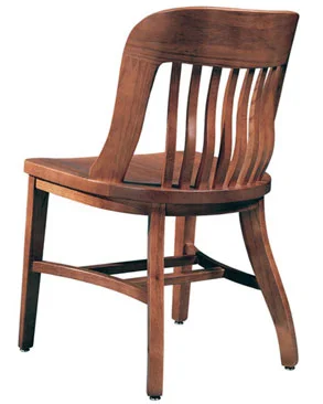 Oak Jury Side Chair Rear View
