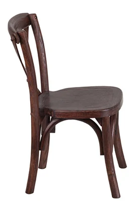 Juvenile Height Kid's Bentwood Stacking Chair Side View