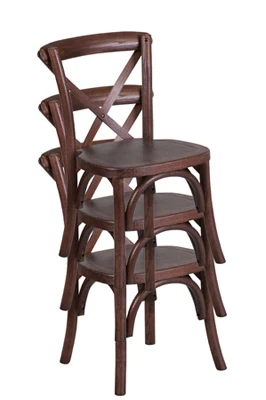 Juvenile Height Kid's Bentwood Stacking Chairs Stacked View