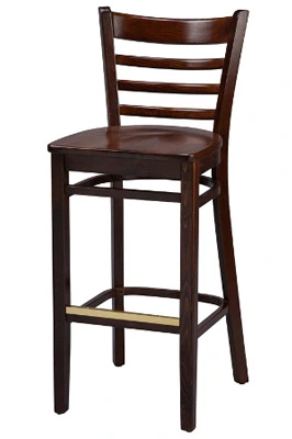 Ladderback Bar Stool Wood Seat