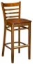 Ladder Back Wood Barstool