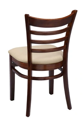 Ladderback Chair Upholstered Seat Rear View
